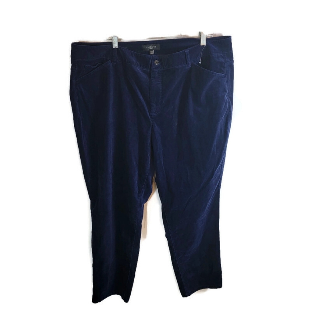Talbot Woman Curvy Straight Leg Velvet Jeans - Picture 2 of 8